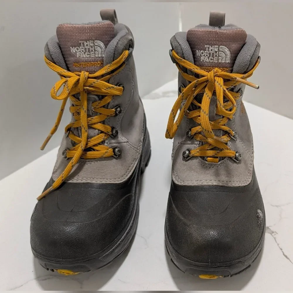 The North Face Suede Boys Chilkat Lace Waterproof Snow Insulated Winter Boots 2